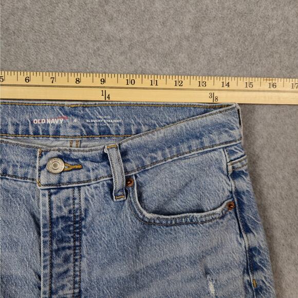Old Navy Jeans Womens Size 4 High Rise Slouchy Straight Button Fly 29" Waist - Picture 11 of 16